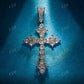 Round Cut Cross Diamond Pendant  customdiamjewel   