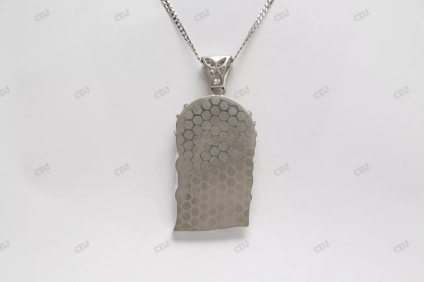 Custom Jesus Pendant with Blue/ White/ Yellow Diamonds hip hop jewelry CustomDiamJewel