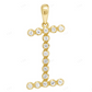 1" 0.20 CTW 10K Gold Natural Diamond Initial "I" Letter Pendant CustomDiamJewel