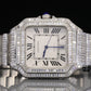 Trending Iced Out Handset VVS Baguette Studded Cartier Watch customdiamjewel