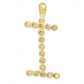 1" 0.20 CTW 10K Gold Natural Diamond Initial "I" Letter Pendant CustomDiamJewel