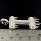2" 1.4 CTW 10K Solid Gold Diamond Letter 'I' Initial Drip Pendant CustomDiamJewel