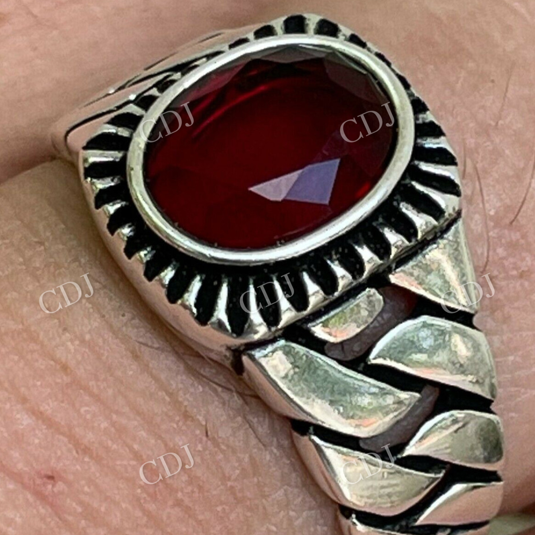 Ruby Red Stone Ring  customdiamjewel   