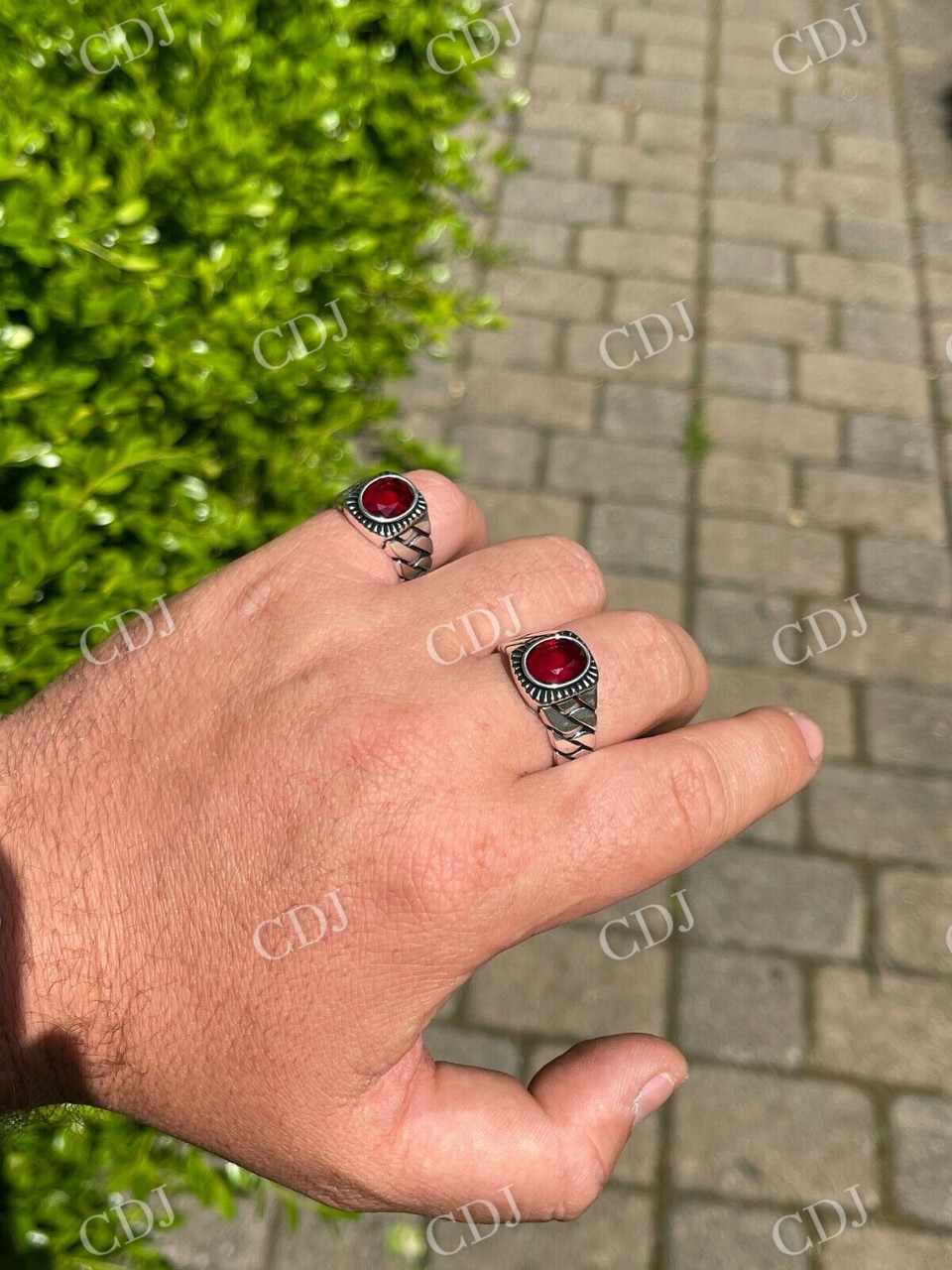 Ruby Red Stone Ring  customdiamjewel   