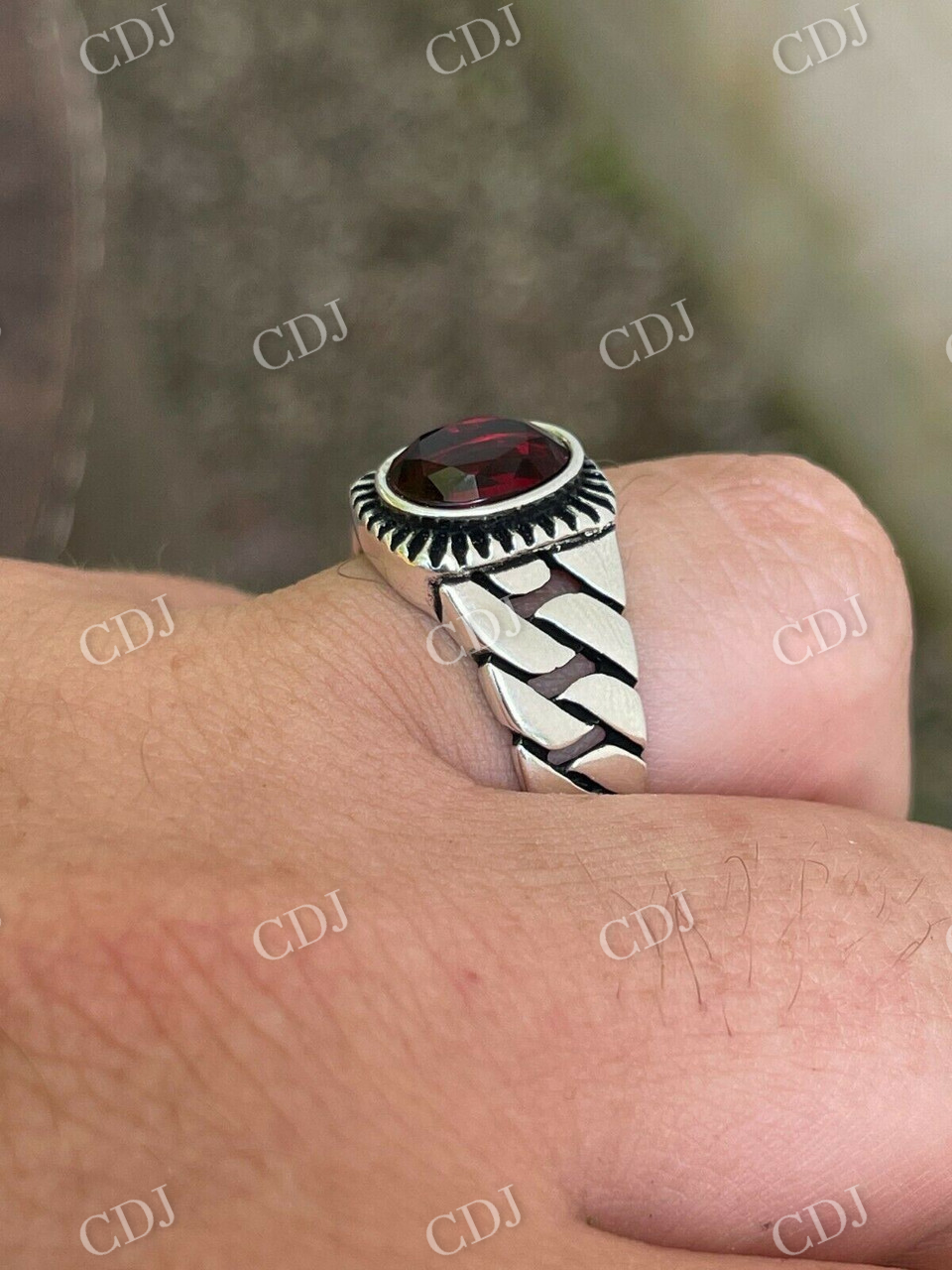 Ruby Red Stone Ring  customdiamjewel   