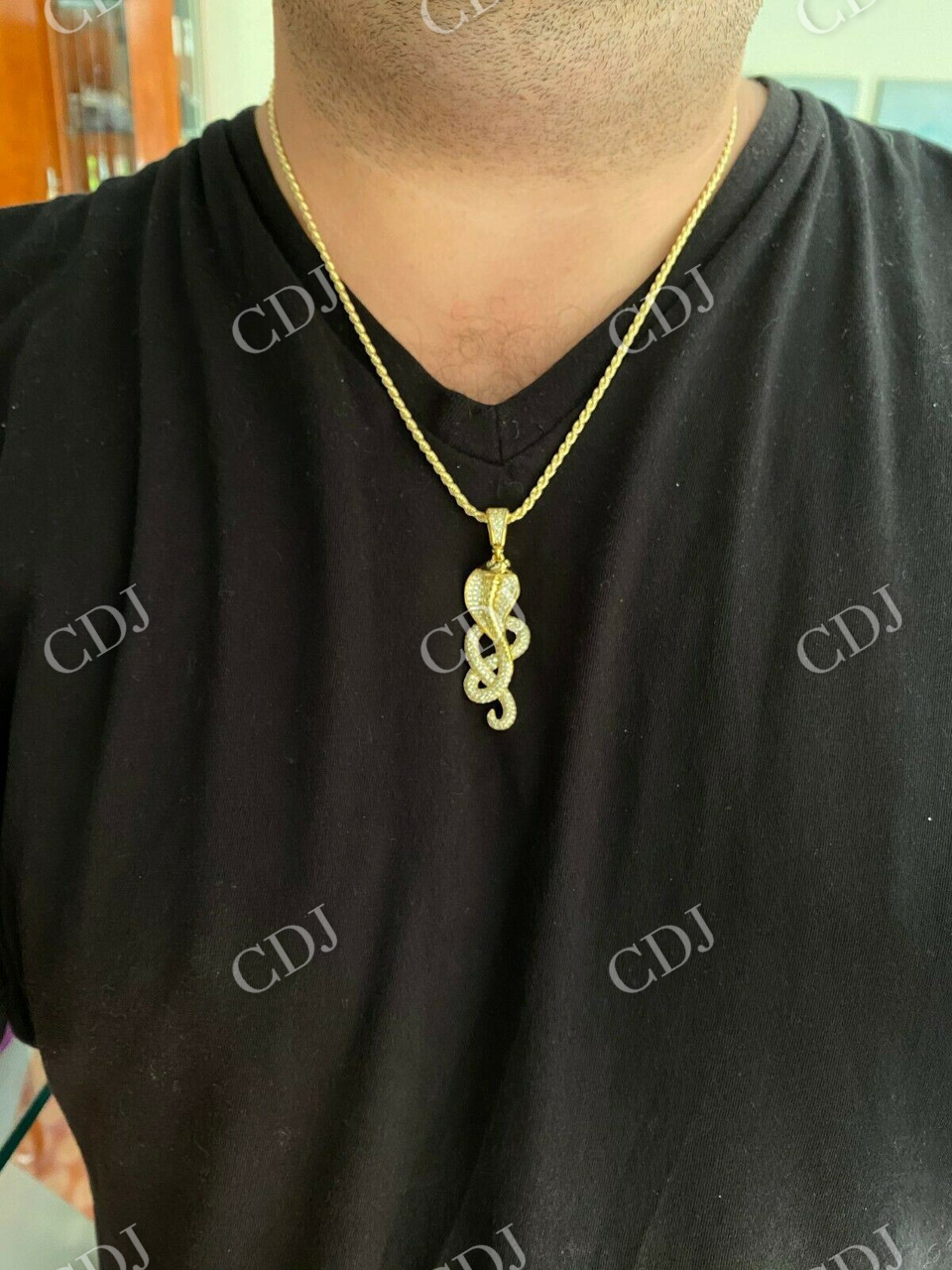 Moissanite Snake King Cobra Pendant  customdiamjewel   