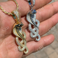Moissanite Snake King Cobra Pendant  customdiamjewel   