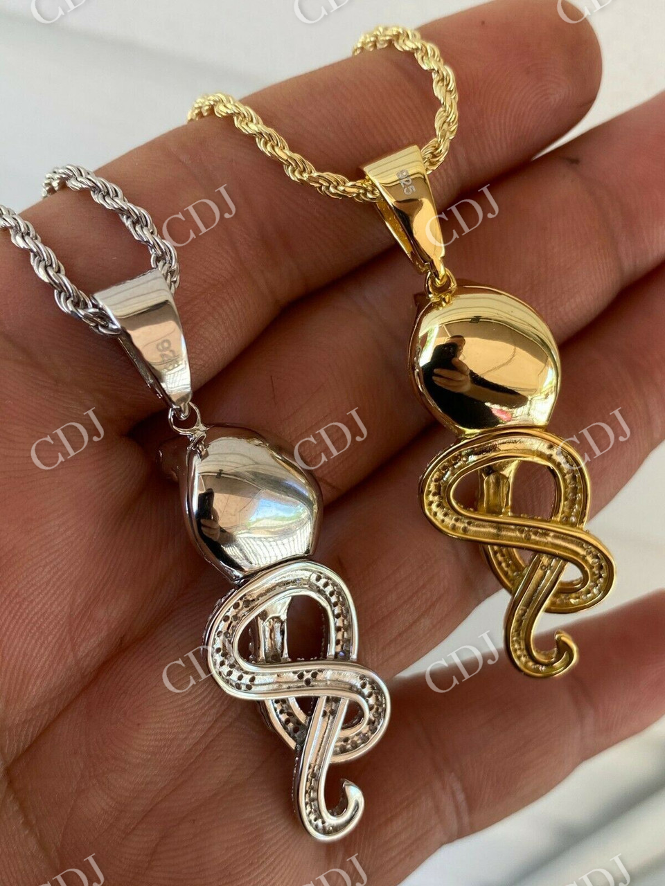 Moissanite Snake King Cobra Pendant  customdiamjewel   