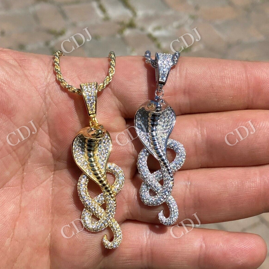 Moissanite Snake King Cobra Pendant  customdiamjewel   