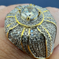 Iced Solitaire Crown Pinky Ring Hip Hop  customdiamjewel   