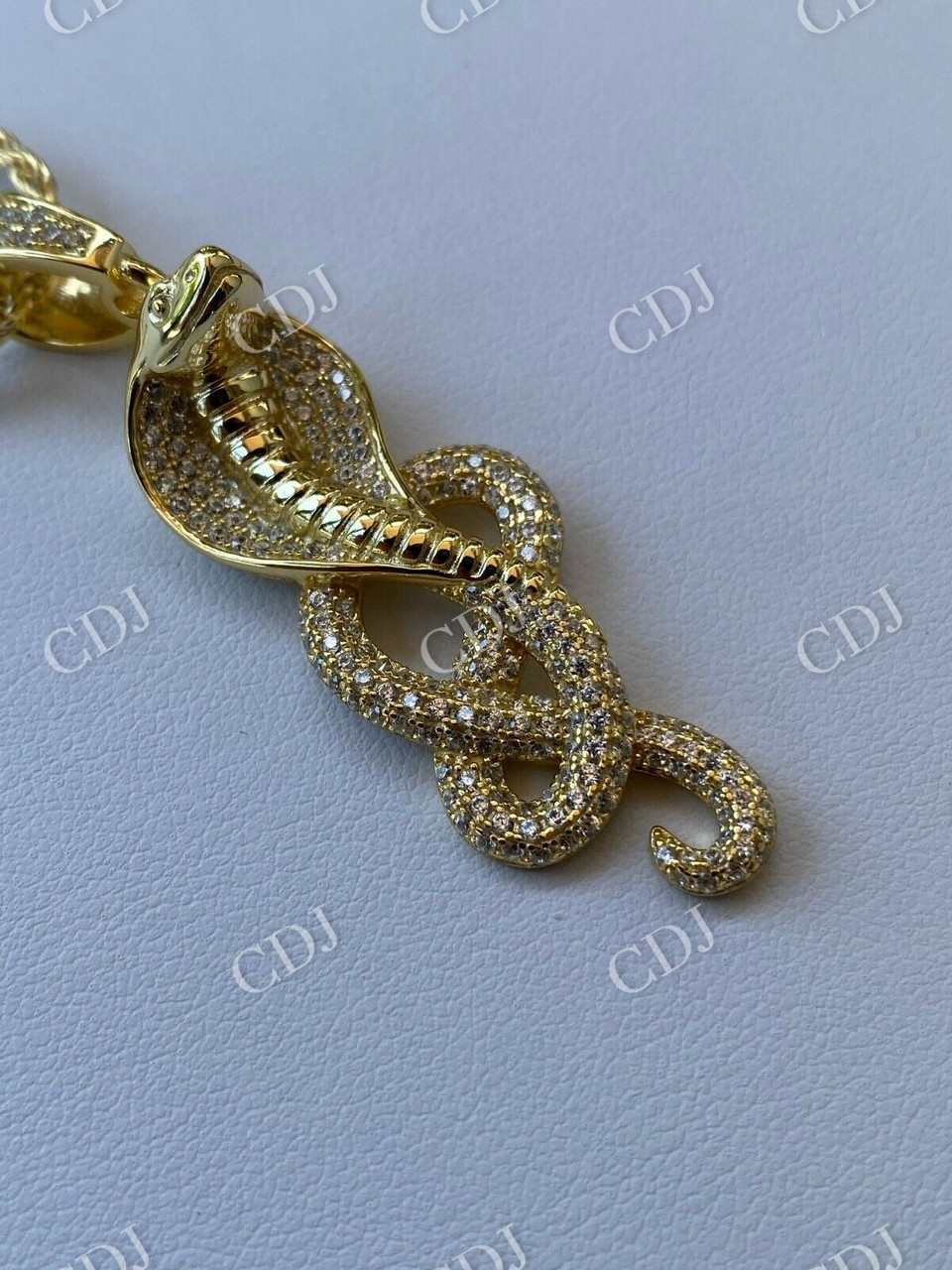 Moissanite Snake King Cobra Pendant  customdiamjewel   