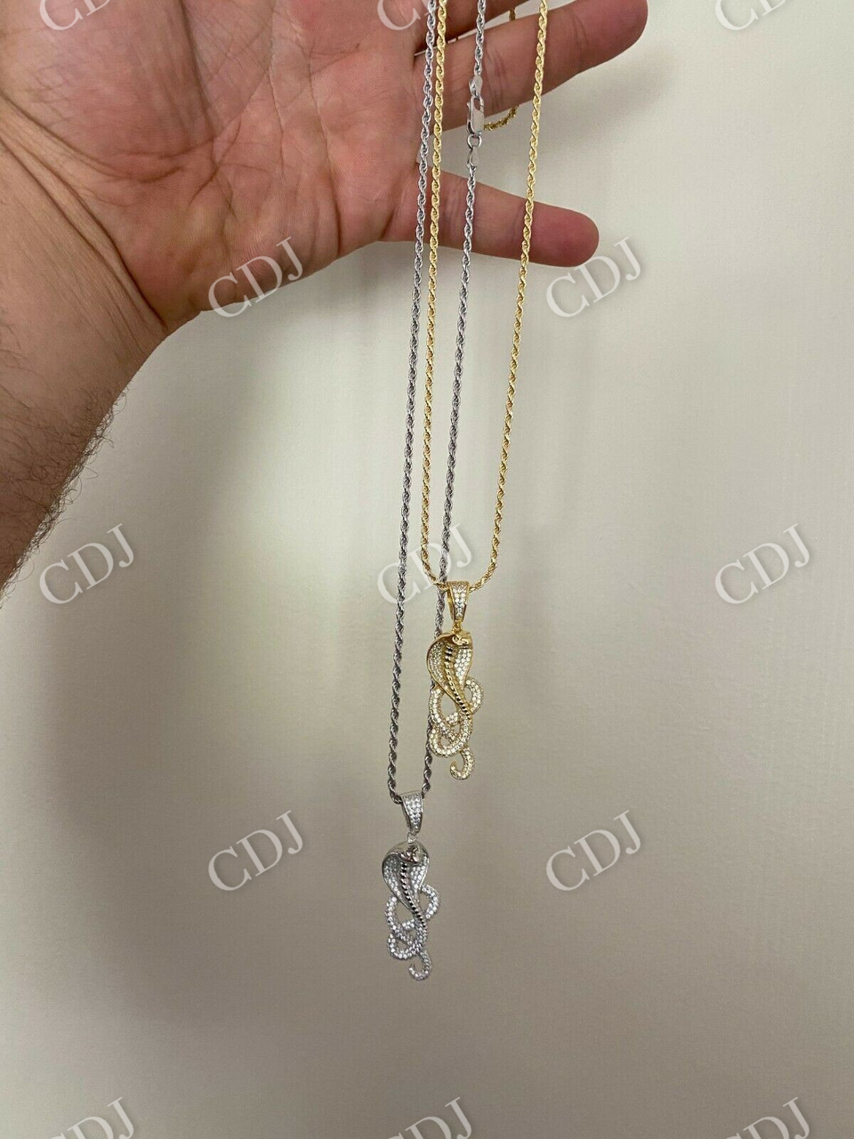 Moissanite Snake King Cobra Pendant  customdiamjewel   