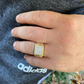 14k Yellow Gold Iced Baguette Statement Ring  customdiamjewel   
