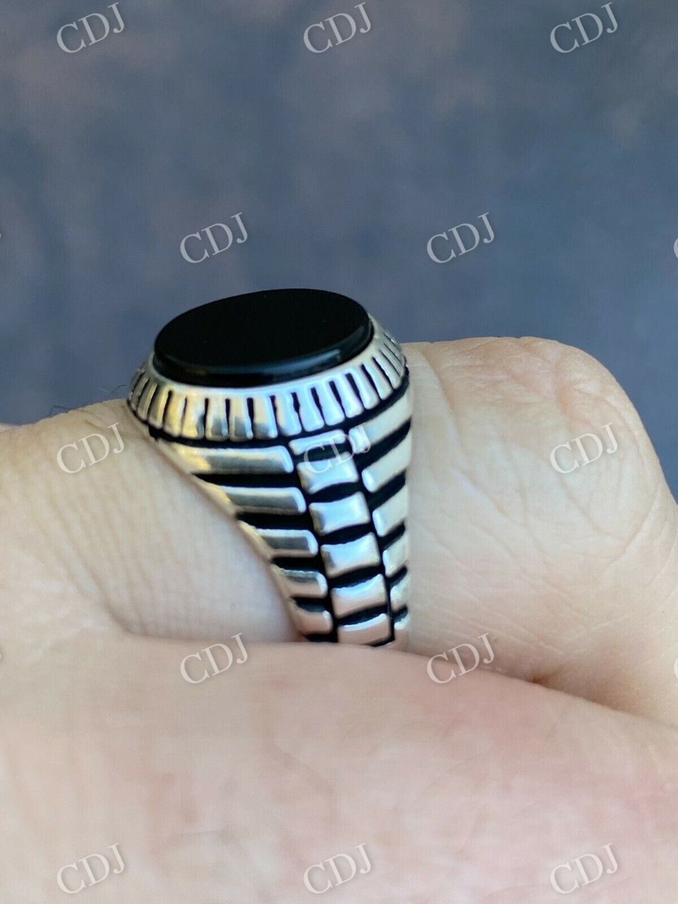 Black Onyx Signet Ring  customdiamjewel   
