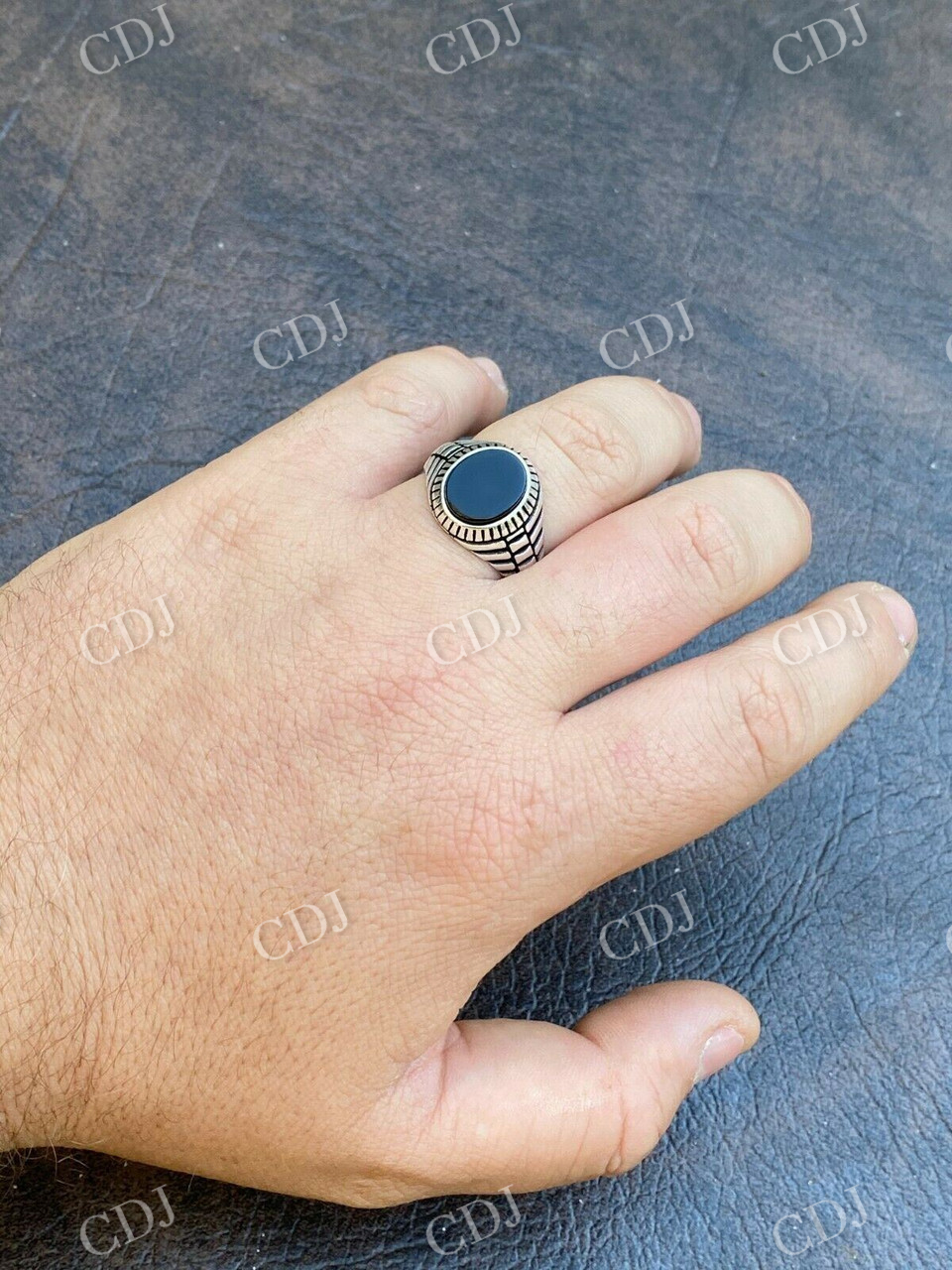 Black Onyx Signet Ring  customdiamjewel   