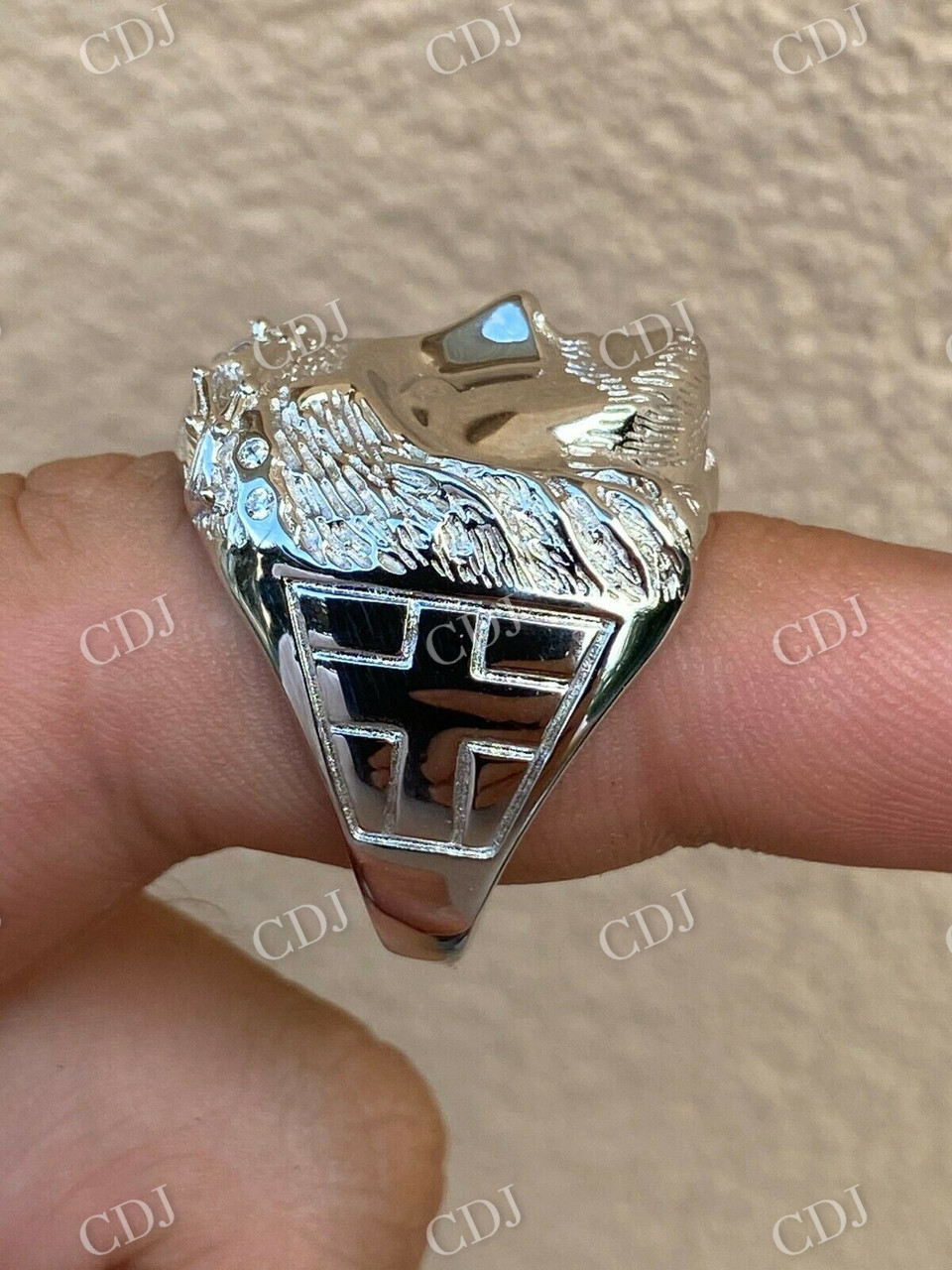 Jesus Face Pinky Hip Hop Ring  customdiamjewel   