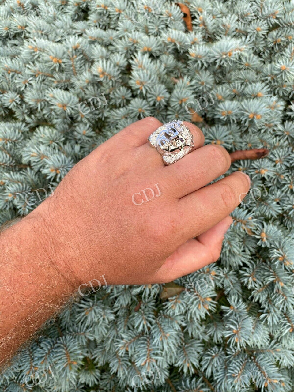Jesus Face Pinky Hip Hop Ring  customdiamjewel   