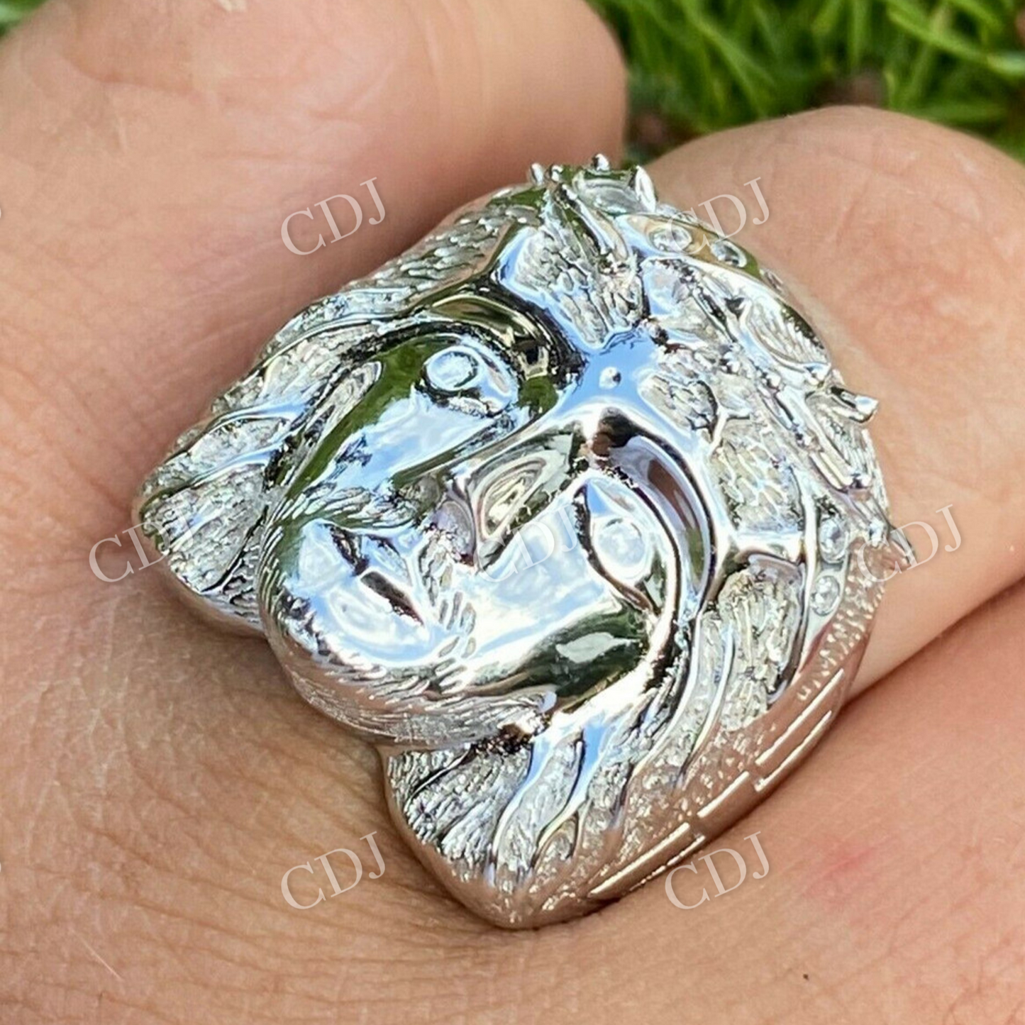 Jesus Face Pinky Hip Hop Ring  customdiamjewel   