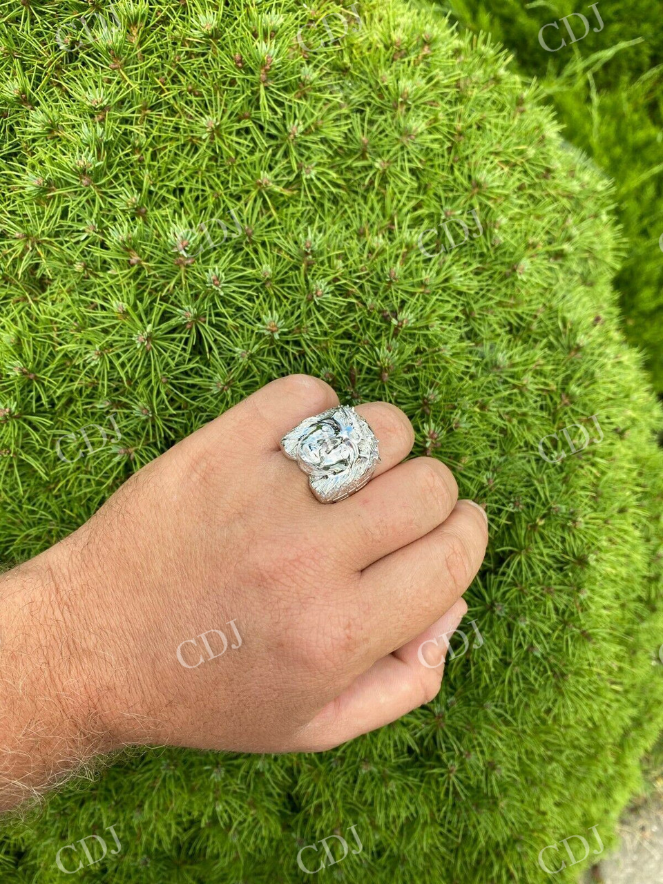 Jesus Face Pinky Hip Hop Ring  customdiamjewel   