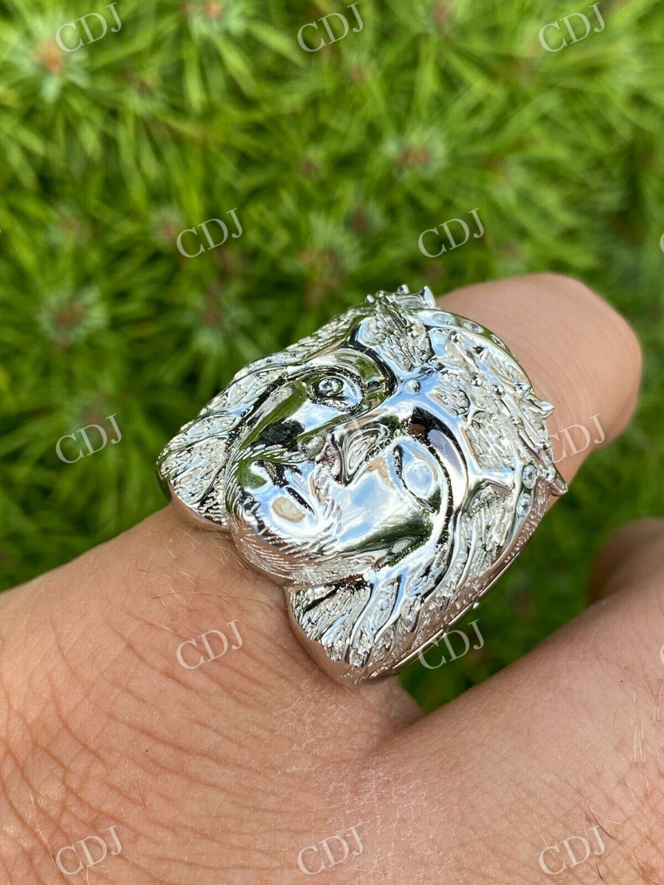 Jesus Face Pinky Hip Hop Ring  customdiamjewel   