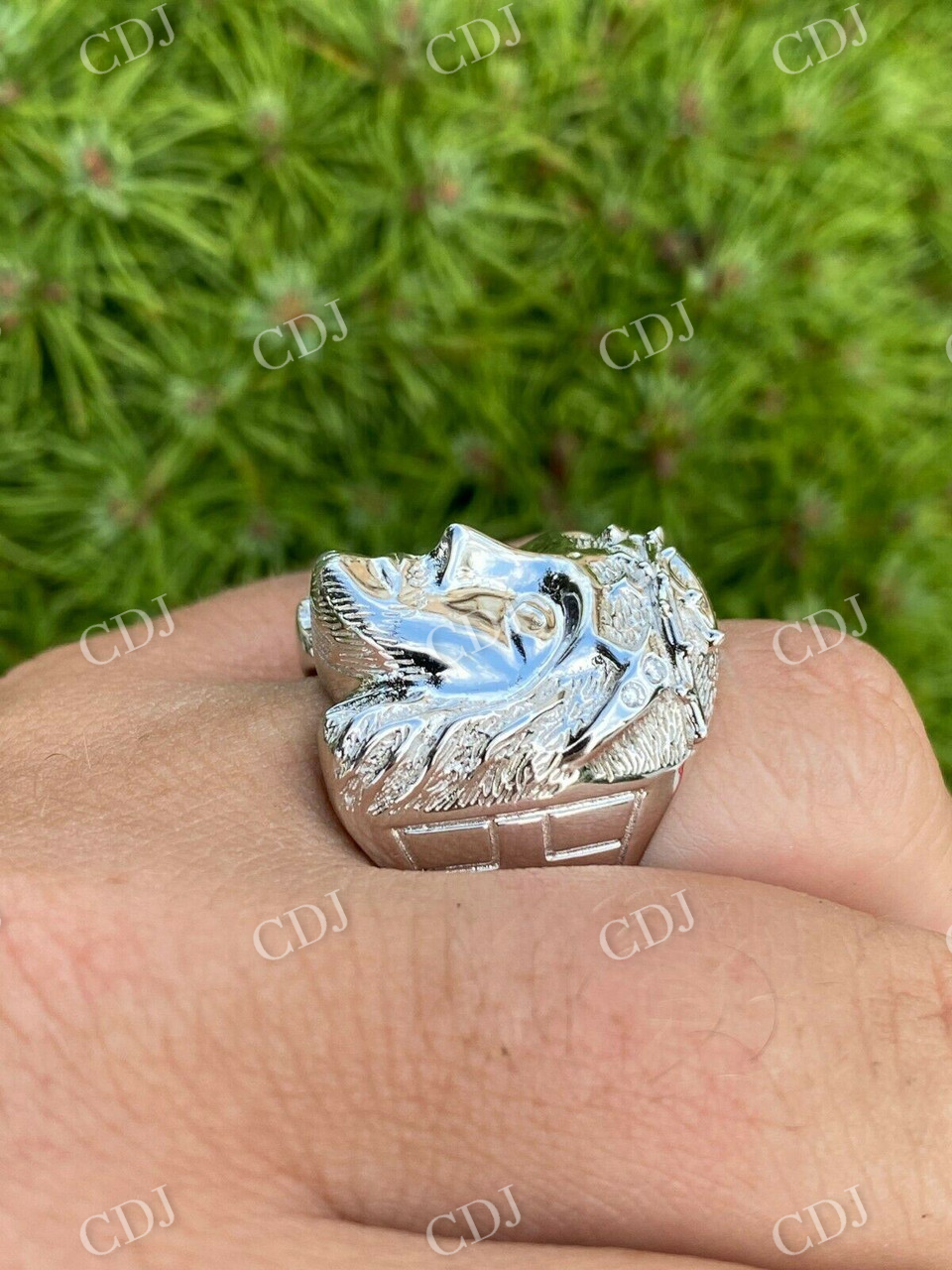 Jesus Face Pinky Hip Hop Ring  customdiamjewel   