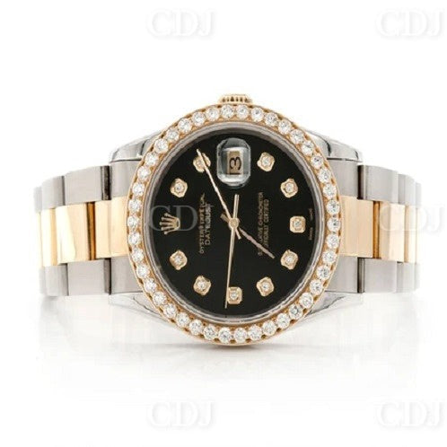 Hip Hop Stylish Natural Diamond Rolex Oyster Plain Watch customdiamjewel