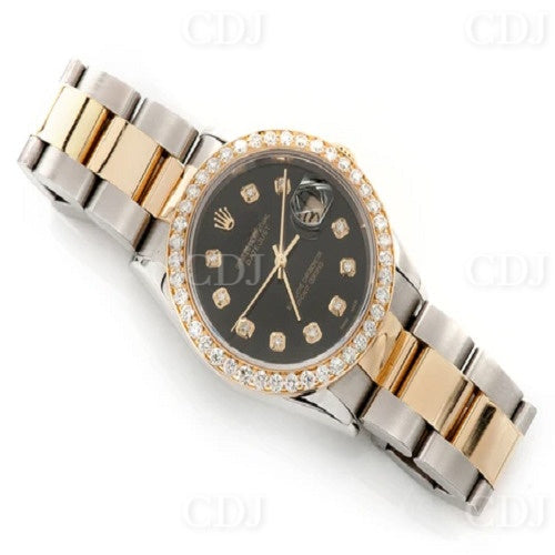 Hip Hop Stylish Natural Diamond Rolex Oyster Plain Watch customdiamjewel