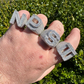 Large Initial Letter A-Z Iced Baguette Hip Hop Ring  customdiamjewel   