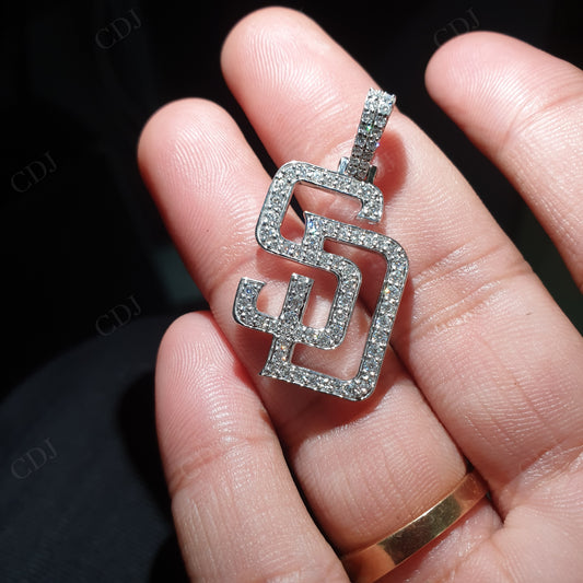 Lab Created Diamond SD Design Silver Pendant