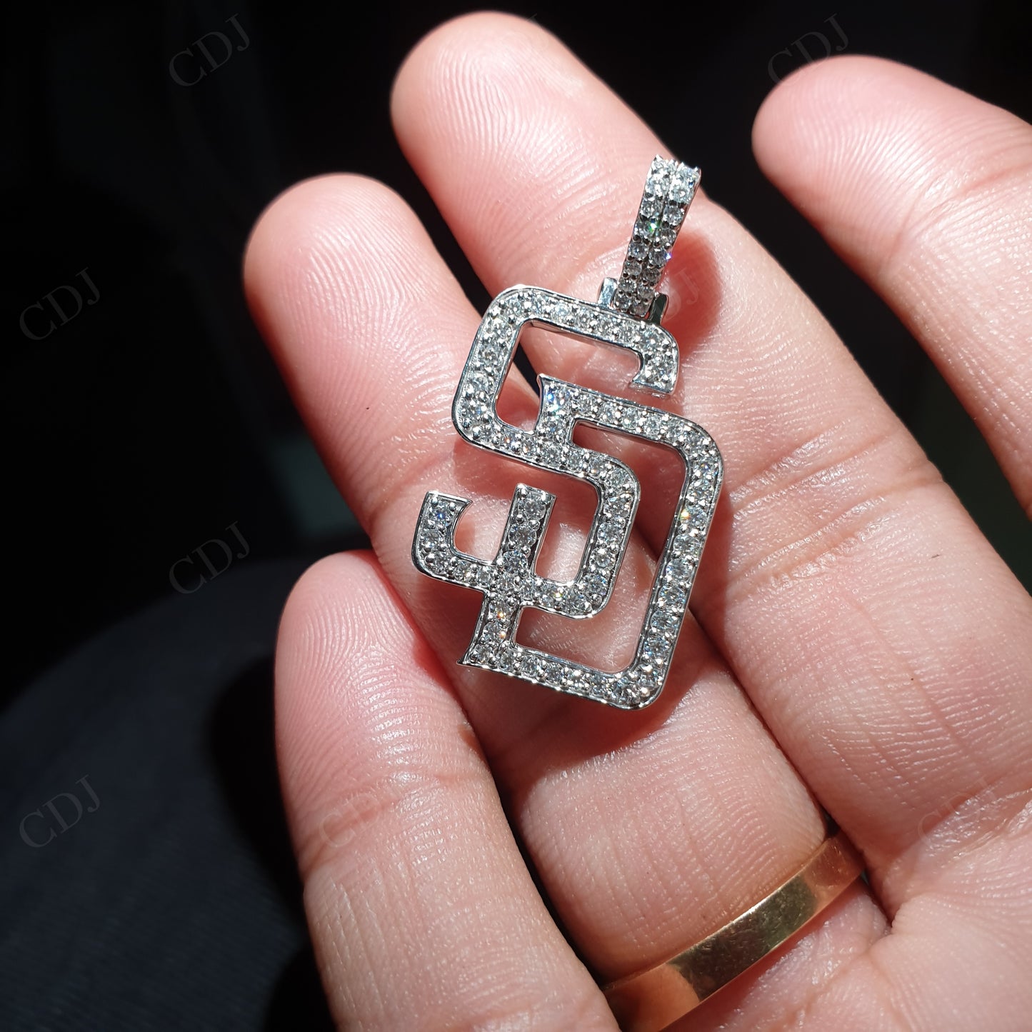Lab Created Diamond SD Design Silver Pendant hip hop jewelry customdiamjewel   