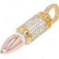 1.55 CTW Moissanite Custom 925 Silver Bullet Pendant CustomDiamJewel