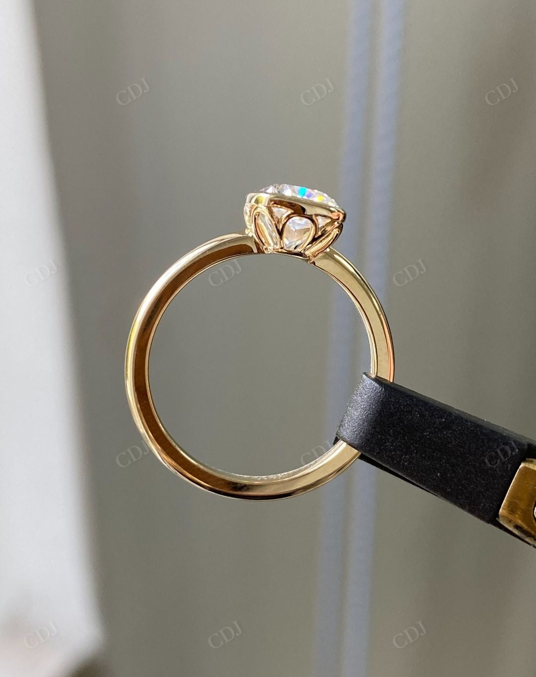 Solitaire Lab Grown Diamond Bezel Set Ring