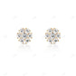 925 Sterling Silver Yellow Gold Plated Studded Earrings hip hop jewelry CustomDiamJewel