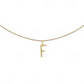 1" 0.16 CTW 10K Gold Initial "F" Natural Diamond Pendant CustomDiamJewel