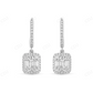 Baguette Diamond Square Drop Earrings Stud earrings CustomDiamJewel