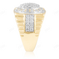 10K Yellow Gold Moissanite Diamond Ring For Men hip hop jewelry CustomDiamJewel