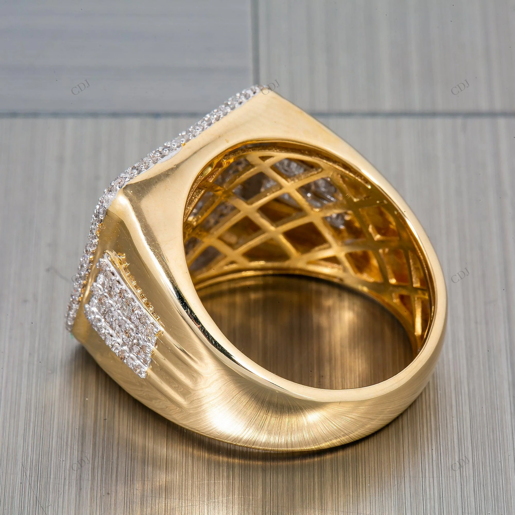 VVS Baguette Moissanite Iced Out Men's Ring hip hop jewelry customdiamjewel