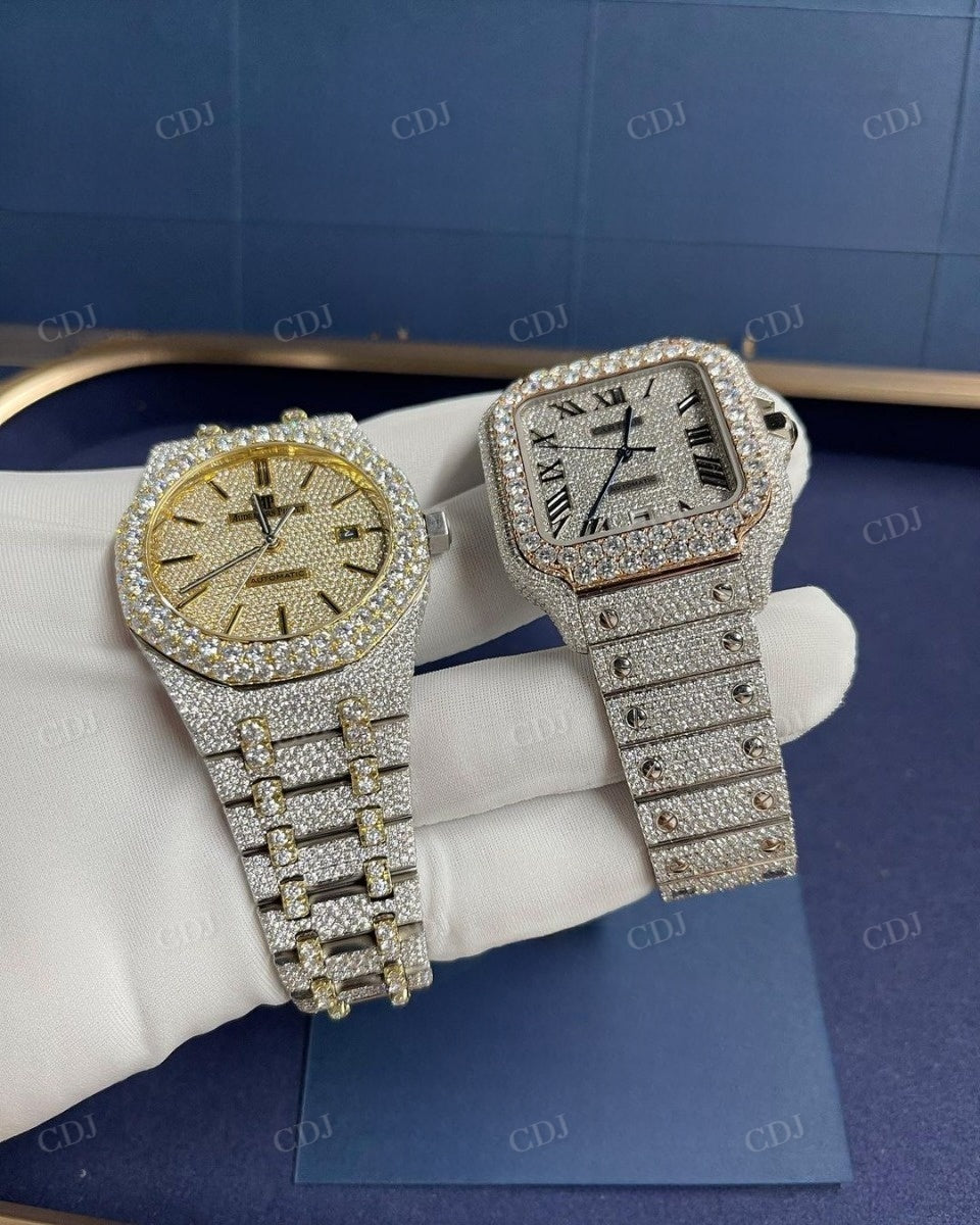Customized Stainless Steel Iced Out Diamond Watches