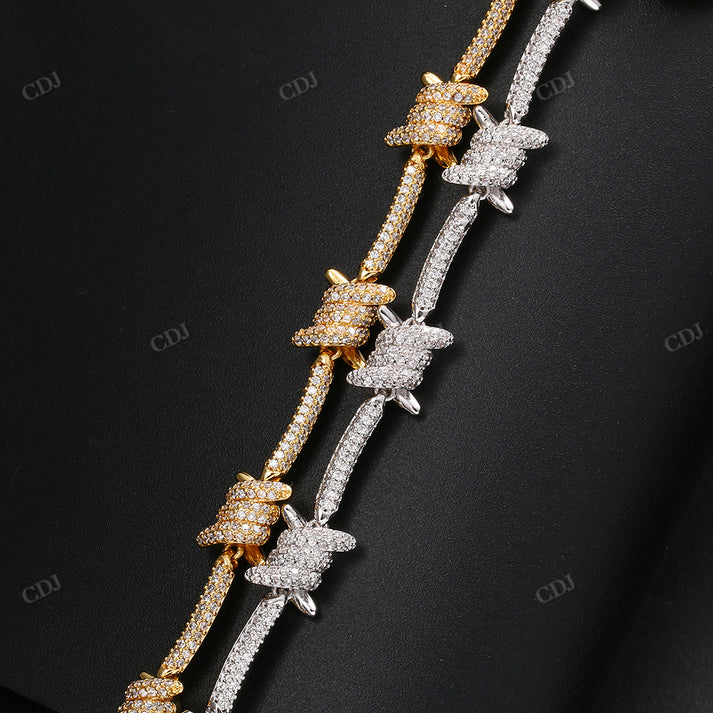 8MM Barbed Wire Diamond Chain hip hop jewelry CustomDiamJewel