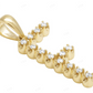 1" 0.16 CTW 10K Gold Initial "F" Natural Diamond Pendant CustomDiamJewel