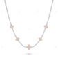 18k White Gold Silver clover Tennis Chain For Gift CustomDiamJewel