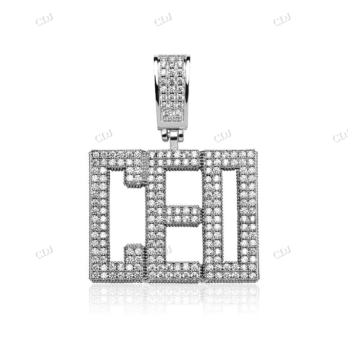 KING Letter Moissanite Diamond Pendant hip hop jewelry CustomDiamJewel