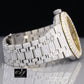 Yellow Plated Bezel VVS White Moissanite Luxury Diamond Watch customdiamjewel