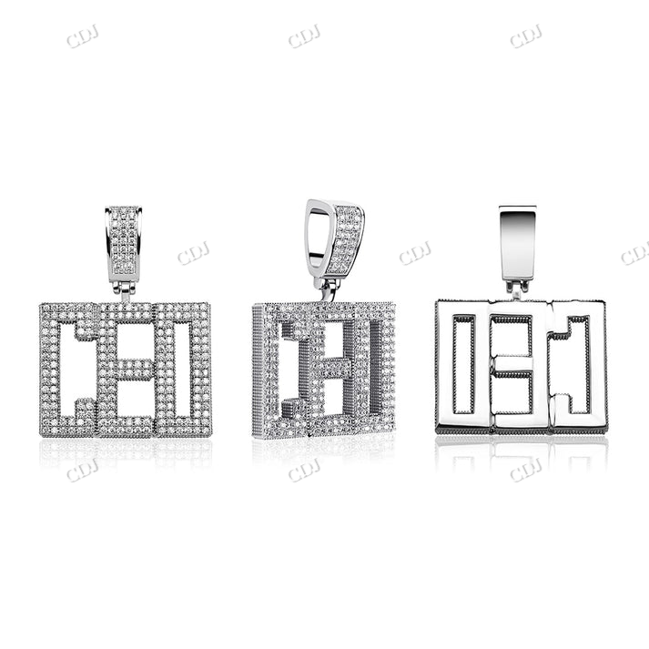 KING Letter Moissanite Diamond Pendant hip hop jewelry CustomDiamJewel