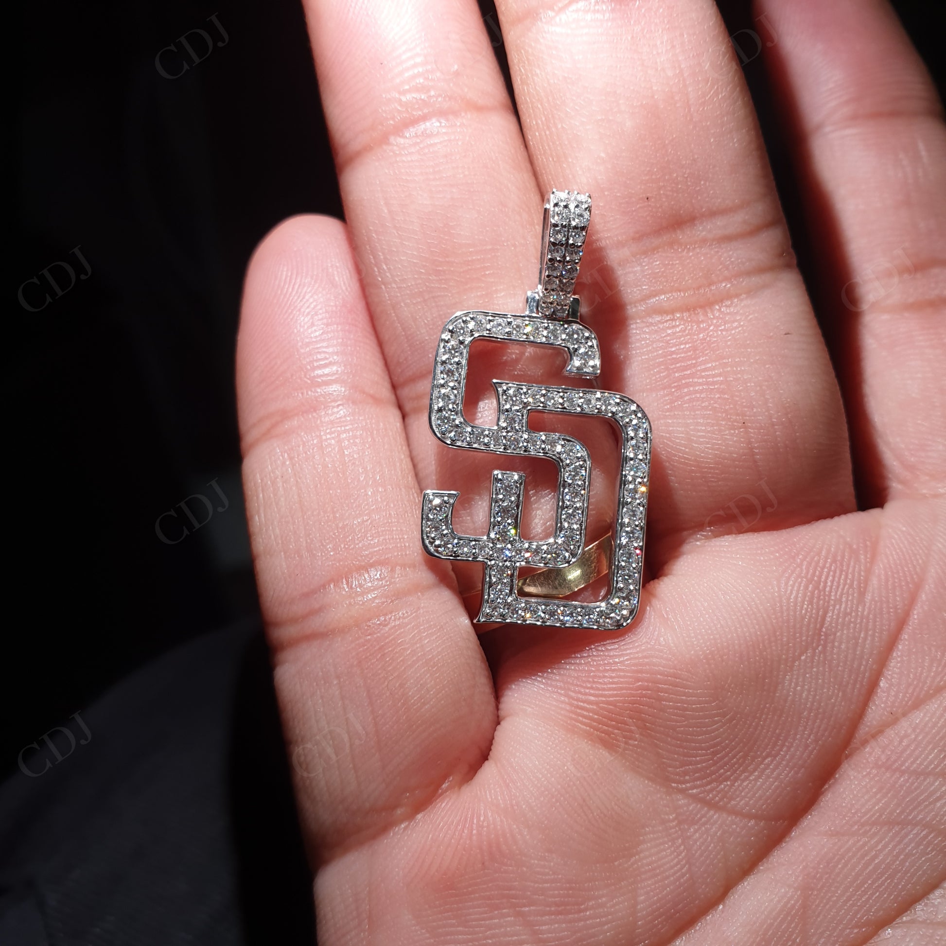 Lab Created Diamond SD Design Silver Pendant hip hop jewelry customdiamjewel   