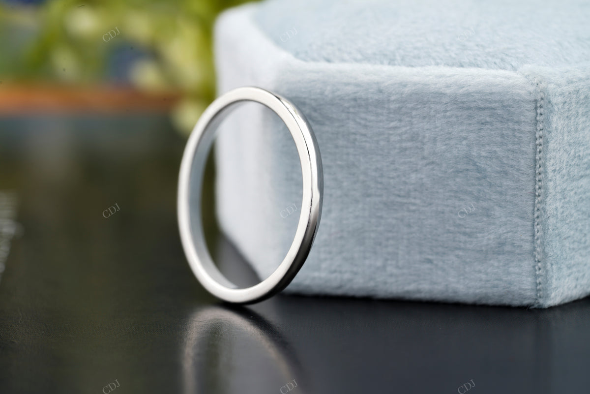 Minimalist Plain Gold Wedding Band customdiamjewel