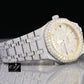 Yellow Plated Bezel VVS White Moissanite Luxury Diamond Watch customdiamjewel