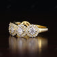 1.64CTW Round Cut Halo Lab Grown Diamond Half Eternity Wedding Band  customdiamjewel   