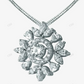 Elegant Flower Shape Moissanite Pendant hip hop jewelry CustomDiamJewel