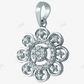 Sterling Silver Moissanite Elegant Flower Shape Pendant hip hop jewelry CustomDiamJewel